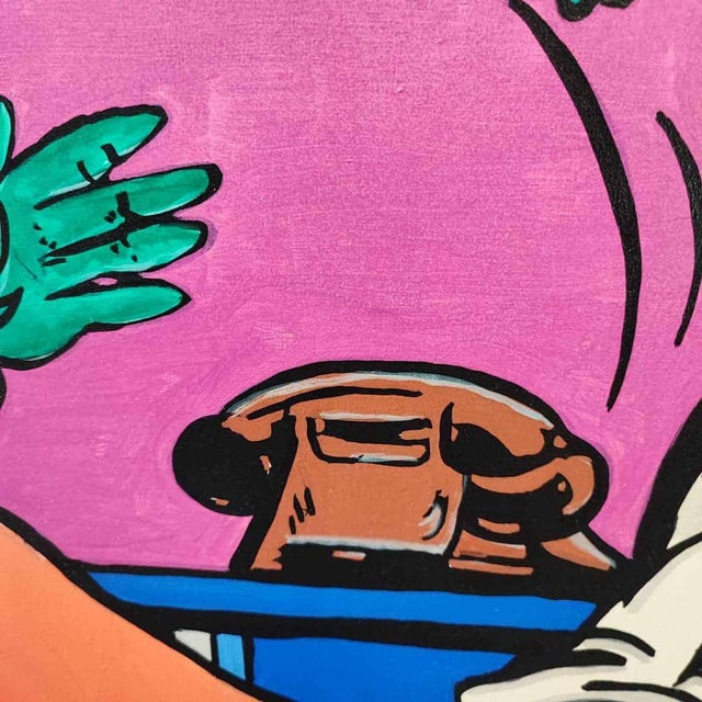 Max Hamlet, Struggle of Opposers, 1986, Acrylic on Canvas, Framed For Sale - Image 5 of 16