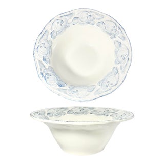 Pottery Barn “Oceanside” Large Ceramic Salad or Pasta Serving Bowl For Sale