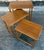 Wood Set of Three Swedish Modern Brown Teak Nesting End Tables C. 1960 For Sale - Image 7 of 7