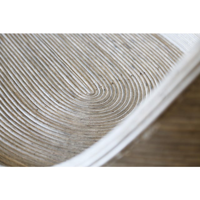 Wood 1980s Boho Modern Weathered Split Reed Ball Sofa and Chair After Gabriella Crespi For Sale - Image 7 of 18