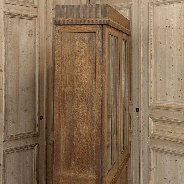 Antique Dutch Art Deco Period Solid Oak Bookcase For Sale - Image 14 of 18
