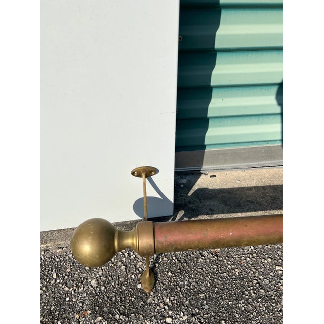 1960s Vintage Brass Foot Rail For Sale - Image 5 of 10
