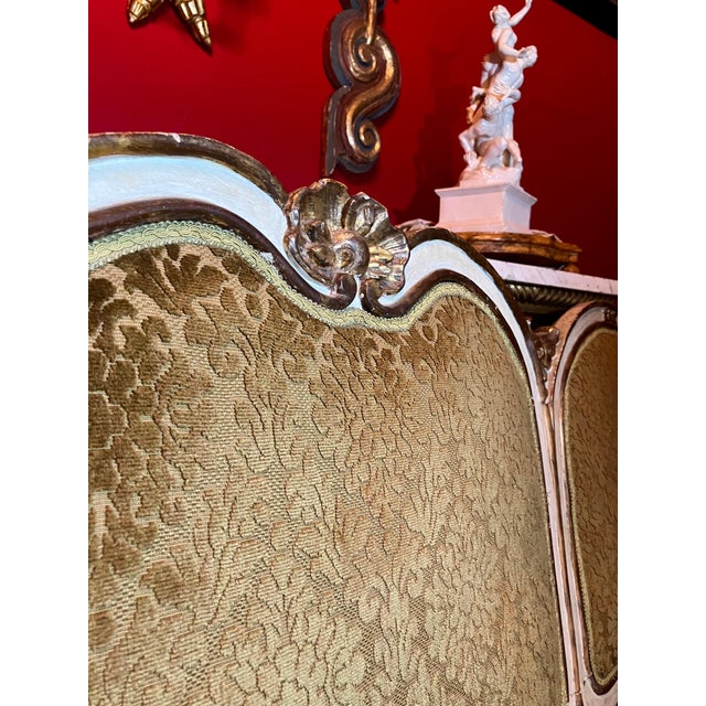 17th Century Italian Baroque Louis XIV Lacquered and Parcel Gilt Sofa For Sale - Image 11 of 12