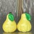 Boho Chic Vintage Boho Glazed Ceramic Pear Salt and Pepper Shakers For Sale - Image 3 of 5