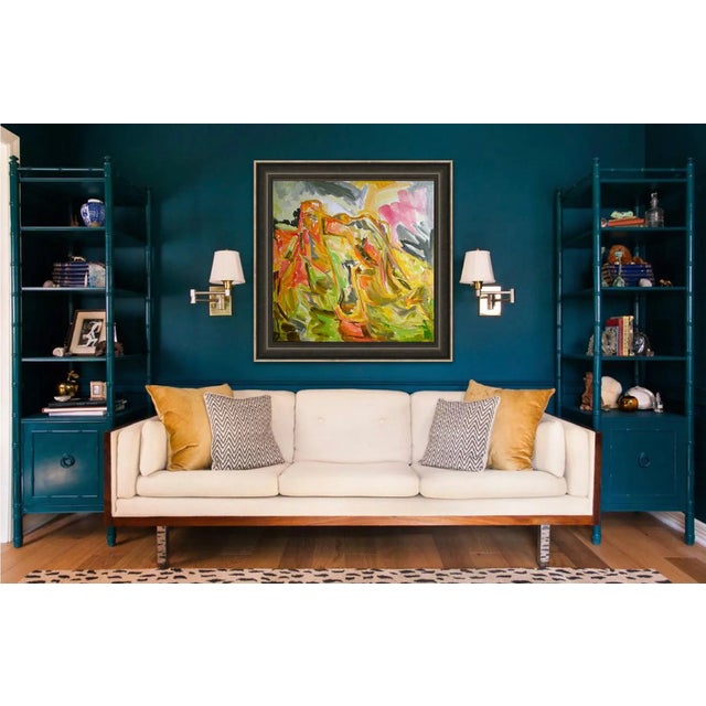 "Desert Dusk" by Trixie Pitts Abstract Landscape Oil Painting For Sale - Image 11 of 12