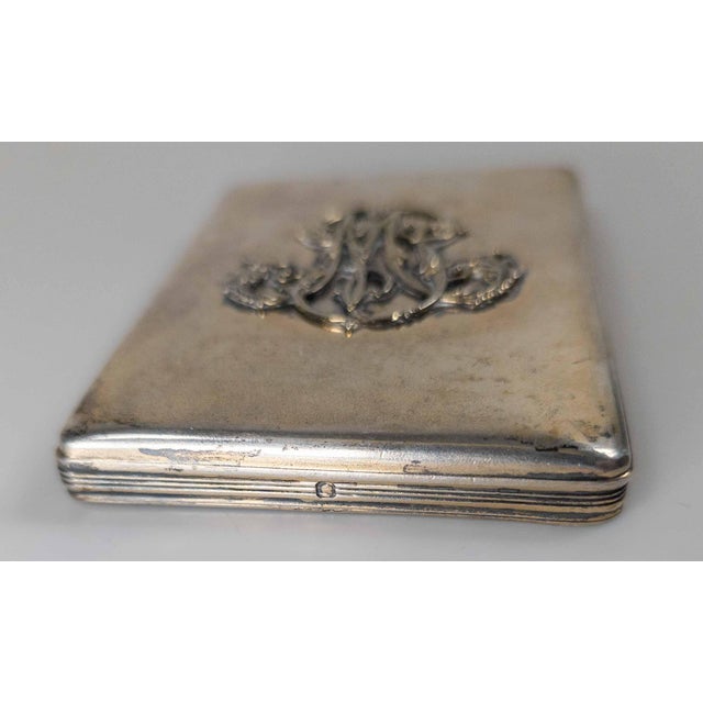 Early 20th Century 20th Century French 1st Standard 950 Sterling Silver Vanity Set Cover With Monogram For Sale - Image 5 of 7