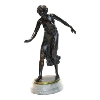 Antique C. Rochlitz "Tänzerin" (Dancer) Bronze Sculpture, Circa 1920 For Sale