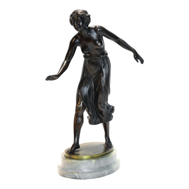 Antique C. Rochlitz "Tänzerin" (Dancer) Bronze Sculpture, Circa 1920 For Sale