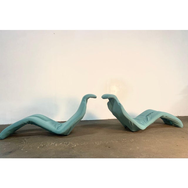 A Pair of Attributed Olivier Mourgue Bouloum Lounges France 1970's For Sale - Image 4 of 5
