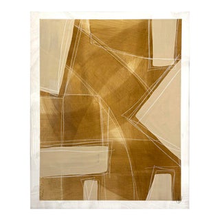 Crossing IV by Murray Duncan, Mix Media on Paper, Abstract Geometric For Sale