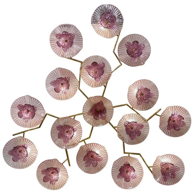 Modern Murano Glass Flower Form Wall Art For Sale In Dallas - Image 6 of 6