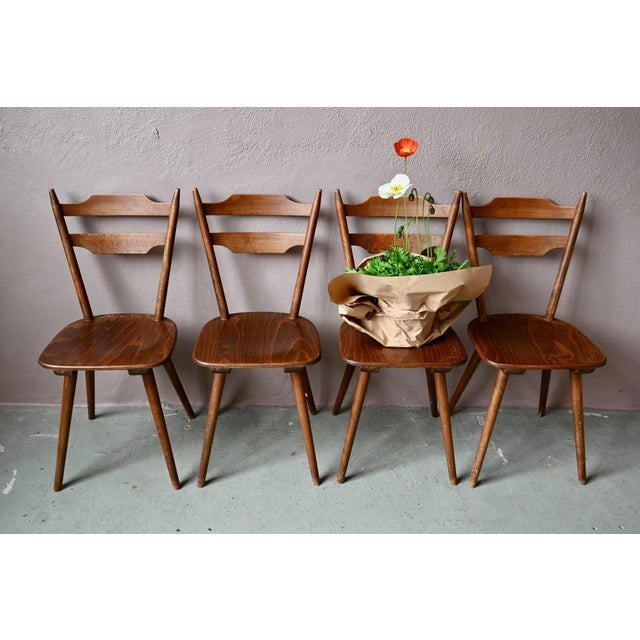 Vintage Scandinavian Bistro Chairs, 1960s, Set of 4 For Sale - Image 3 of 14