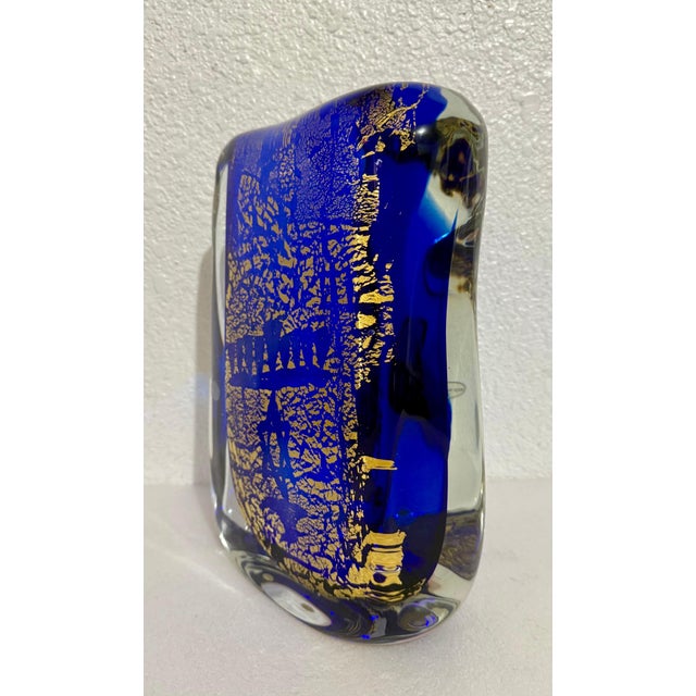 Mid 20th Century Giancarlo Signoretto, Large Rare Signoretto Murano Glass Aventurine Menorah Italian Sculpture Judaica For Sale - Image 5 of 15