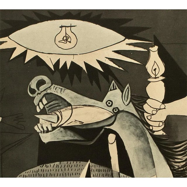 Portraiture 1954 After Pablo Picasso "Guernica. Detail.", Period First Limited Edition Offset Lithograph For Sale - Image 3 of 13