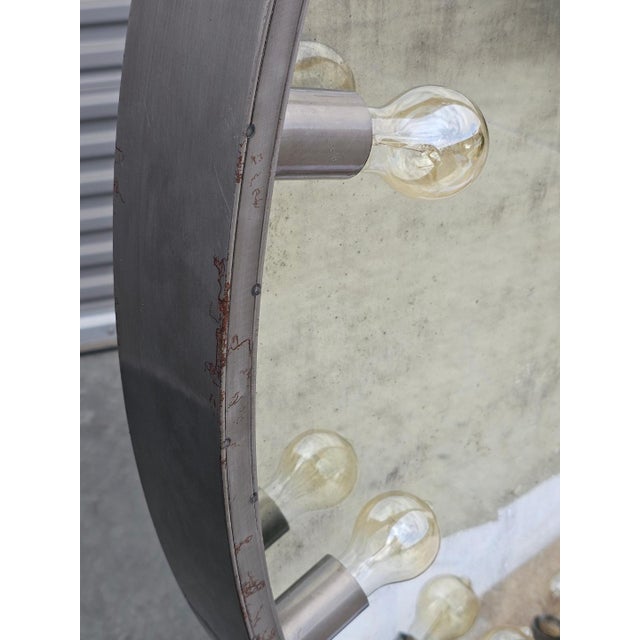 Large Custom Industrial Vanity Mirror For Sale In Los Angeles - Image 6 of 12