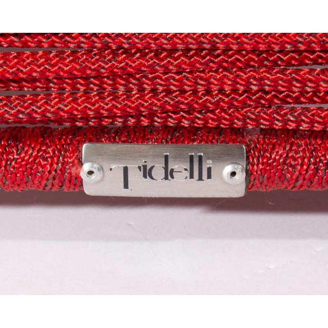 Contemporary Tidelli “Sugarloaf” Red Rope Table or Ottoman For Sale - Image 3 of 7