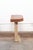 A French wooden pedestal wall console table with leather top from the mid 20th century. This mid-century table from...