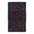 Vintage Turkish Tulu Rug, Navy Blue and Brown Geometric Pattern - Rug & Kilim For Sale