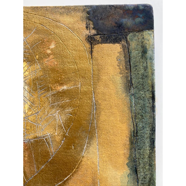 Abstract Original Abstract Portrait of Woman on Clay Tile For Sale - Image 3 of 6