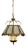Antique French Brass and Glass Chandelier from Unbekannt, 1930s For Sale