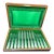 Late 20th Century Mother of Pearl Handled Dessert Serviced for 6 w/ oak box English Manor - 12 pcs For Sale