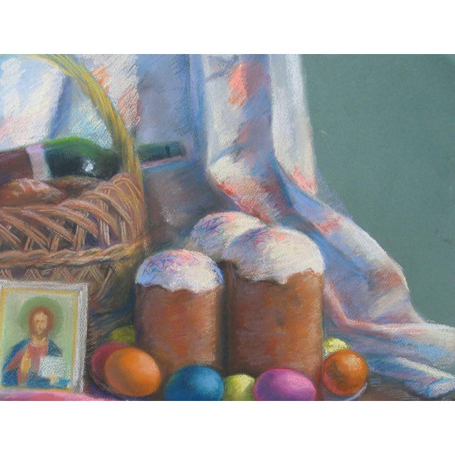 Pastel Painting on Easter Serdyuk Boris Petrovich For Sale - Image 4 of 8
