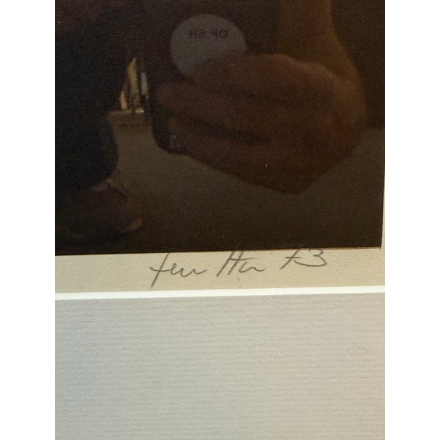 Glass Circa 1973 Wolfgang Hutter Modernist Abstract Signed Lithograph, Framed For Sale - Image 7 of 12