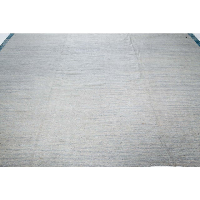 Textile Contemporary Grey River Dance Handmade Wool Rug by Doris Leslie Blau For Sale - Image 7 of 9