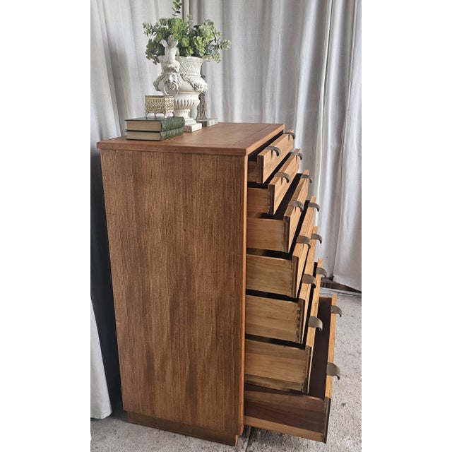 Drexel Vintage Tall Dresser, Drexel Precedent Collection by Edward Wormley, Mid Century Modern Chest of Drawers For Sale - Image 4 of 18