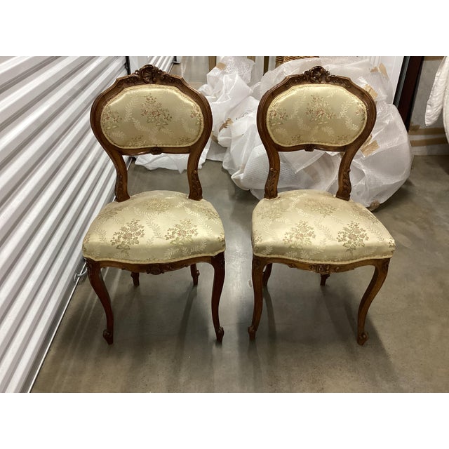 French Antique Boudoir Chairs/Pair For Sale - Image 4 of 18