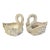 Pair of French Concrete Swan Planters For Sale