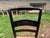 Black Mid 20th Century Set of 8 Hitchcock Style Black Painted Stenciled Dining Side Chairs With Rush Woven Seats For Sale - Image 8 of 15