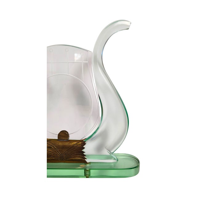 Mid-Century Modern Glass and Brass Photo Frame from Cristal Art, 1950s For Sale - Image 3 of 4