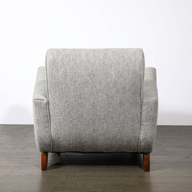 Mid-Century Hand-Rubbed Walnut & Holly Hunt Geo Mohair Club Chairs by James Mont For Sale - Image 11 of 15