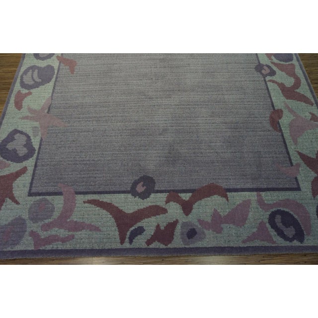 1970s Vintage Dutch Geometric Purple B&c Rug 6.5' X 9.1', 1970s For Sale - Image 5 of 12