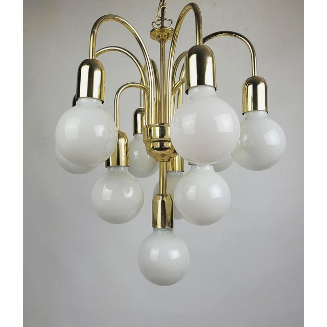Gold Hanging Lamp, 1980s For Sale - Image 9 of 10