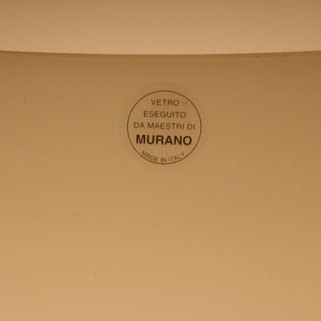 Glass White Murano Glass Table Lamp from Punto Luce, Italy, 1990s For Sale - Image 7 of 9