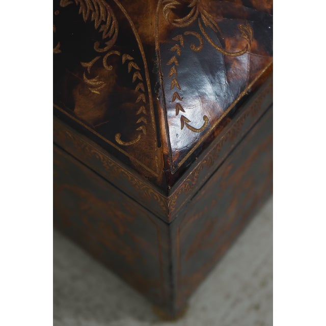 Maitland Smith Etched Carved Decorated Lidded Box For Sale - Image 13 of 15