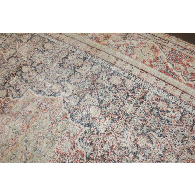 Early 20th Century Worn Persian Mahal Oversize Rug - 10'7" x 16'11" For Sale - Image 11 of 12