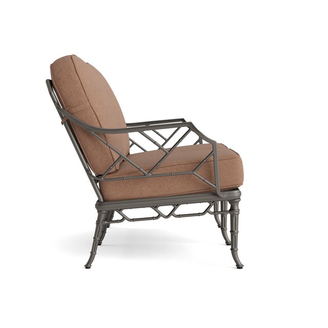 Contemporary Brown Jordan Calcutta Loveseat, Mica frame with Fusion Clay fabric For Sale - Image 3 of 11