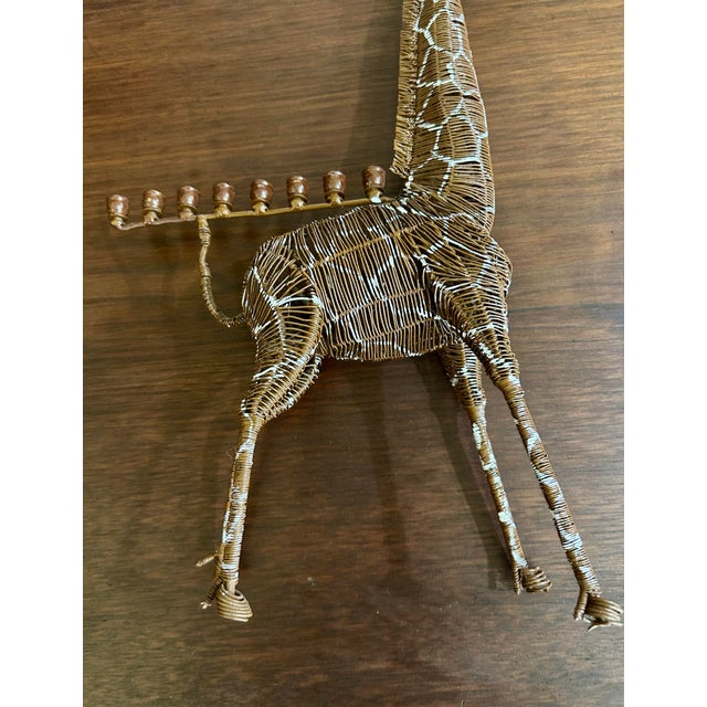 Woven, Wire Giraffe Menorah, Sculpture, Late 20th Century For Sale - Image 11 of 12