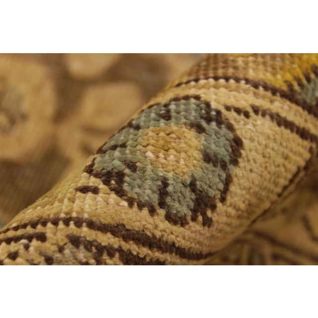 1980s Shabby Chic Vintage Distressed Gray/Brown Wool Rug - 9'9 X 12'10 For Sale In New York - Image 6 of 8