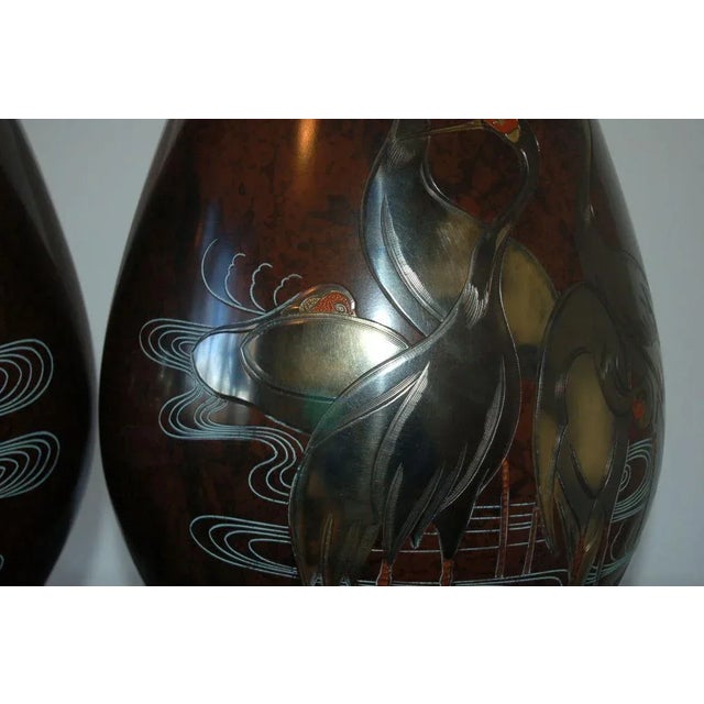 The Marbro Lamp Company Marbro Mixed Metal Table Lamps Bronze For Sale - Image 4 of 11