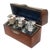 Antique English Mahogany 3 Bottle Box Gentleman's Spirit Decanter Caddy For Sale - Image 9 of 15