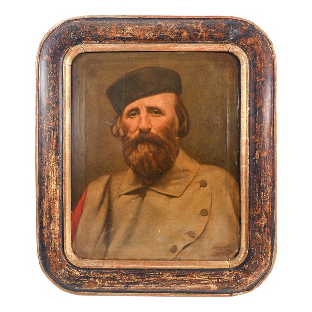 Portrait of Giuseppe Garibaldi, Late 19th Century, Oil on Canvas For Sale
