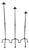 Hand Forged Iron Candelabra Set of 3 (94-114cm) Antique Copper Finish Twisted Stem with Simple Tripod Base For Sale