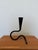 Hand forged wrought iron black candleholder, 1960s.