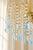 Vintage Chandelier with Blue Teardrop Crystals, 1970s For Sale - Image 9 of 10