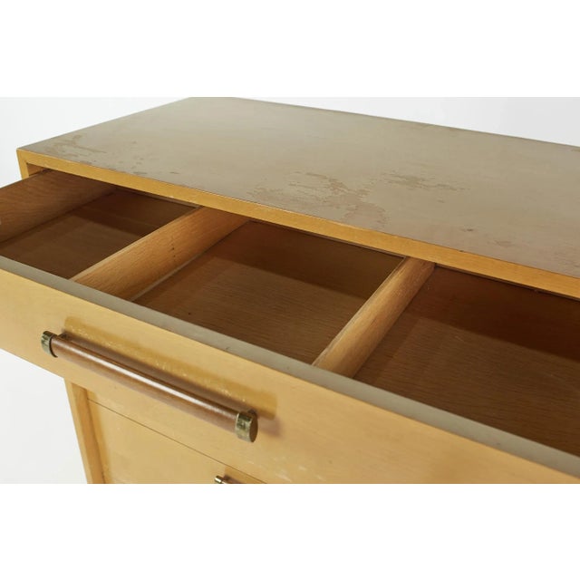 Brown Merton Gershun for American of Martinsville Mid Century Urban Suburban 5-Drawer Highboy Dresser For Sale - Image 8 of 12