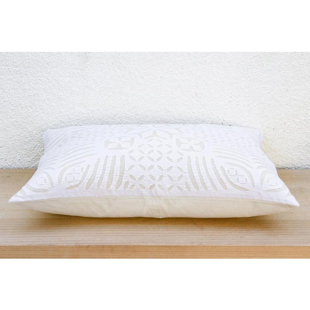 Vanilla Lumbar Applique Pillow Cover For Sale In Los Angeles - Image 6 of 8